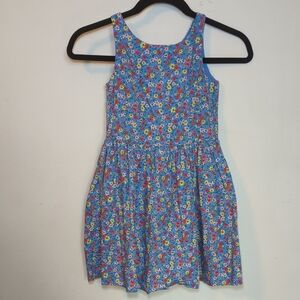 Polo Ralph Lauren Floral Print Fit & Flare Poplin Cotton Dress Girls Size 6x